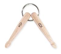 keepdrum - Portachiavi con mini bacchette da batteria, idea regalo per musicisti, in legno