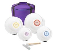 keepdrum Set di 4 campane tibetane al quarzo, con accessori