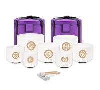 keepdrum Set di campane tibetane al quarzo Chakra, 7 pezzi, 6-12 pollici, con accessori