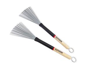 keepdrum SV507 - Spazzole per batteria, bacchette per batteria a spazzola, per jazz, allungabili