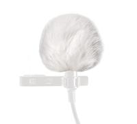 keepdrum WS05-WH - Mini protezione antivento in pelliccia per microfoni Lavalier, colore: Bianco