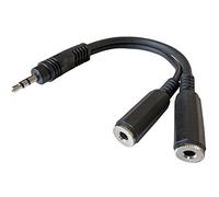 Keepdrum YC003 - Cavo splitter a Y, adattatore mini jack stereo, 2 prese da 3,5 mm, 1 spina da 3,5 mm