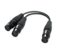 keepdrum YC025 XLR splitter Y cavo 2x femmina femmina a 1x femmina femmina