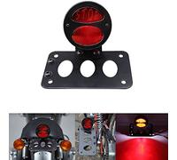 KEEPDSGN Fanale posteriore per moto, 12 V, universale, per moto, con portatarga, per sportster Bobber Chopper Customed Cafe Racer.