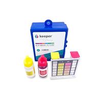 Keeper Kit per test cloro e pH per piscina e spa. Tester manuale con reagenti liquidi OTO e Phenol Red. Analisi rapida e precisa dell'acqua. Kit completo con tubo misuratore doppio e flaconi da 20 ml