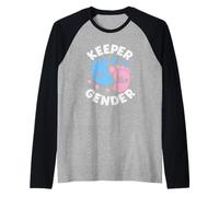 Keeper of The Gender Footprints Reveal Party Rosa o Blu Maglia con Maniche Raglan
