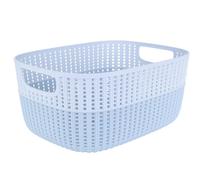 Keeper Stine Cesta Biancheria, Azzurro, 38.5x26.5x17.5 Cm Keeeper