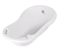 keeeper Vaschetta da Bagno Ergonomica Stars per Bambini, con Tappo, Da 0 a 12 Mesi circa, 84 cm, Maria, Bianco