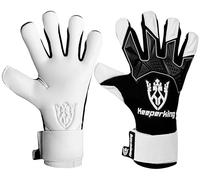 Keeperking Guanti da portiere da uomo GladiatorKing Negative Cut Professional con impugnatura professionale Extreme Grip 4 mm (9, G-bianco-nero)