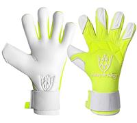 Keeperking Guanti da portiere da uomo GladiatorKing Negative Cut Professional con impugnatura professionale Extreme Grip 4 mm (10, giallo-bianco)
