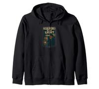 Keepers of The Light Camicia Faro Capitano Maine Art Felpa con Cappuccio