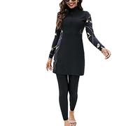keephen Costume da Bagno Donna Musulmano Medio Oriente Modesto Arabo Islamico Burkini Costume da Bagno Beachwear 2 Pezzi