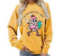 keephen Felpa Girocollo Grafica da Donna 'out Here Lookin Like A Snack' Divertente con Personaggio del Cibo, Maniche Lunghe