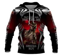 keephen Moda Unisex Felpa con Cappuccio con Stampa 3D Cavalieri Templari Felpa con Cappuccio Uomo/Donna Streetwear Casual