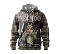 keephen Santo Pecado Il riscatto della Saintess Uomo Maglione con Cappuccio Cappuccio Stile Britannico Strada Cappotto Casual confortato Antivento