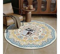 keephen Tappeto rotondo vintage tappeto antiscivolo con motivo floreale Tappeto Bohemian Style Marocco Design per soggiorno comodino morbido pelo corto tappetino