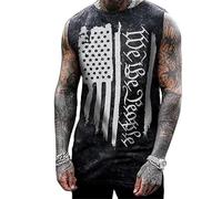 keephen We The People Canottiere con la Bandiera Americana per Uomini Camicie 4 luglio Pantaloni Senza Maniche USA Fag con Grafica Patriottica