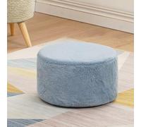 KeephenEU Fluffy rotondo sgabello del piede pouf pouf con design non slip e ripieno di schiuma per il dormitorio blu da 12x8 pollici da ufficio da 12x8 pollici innovate