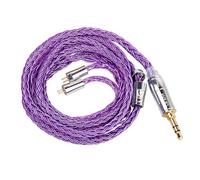 keephifi 1.2m Cavo 1.2 metri cuffie per IEM KBEAR ST18 - Cavo IEM colorato in rame placcato argento, con connettore placcato oro 3,5 mm per KZ ZST/ZSN Pro/AS10/ZS10 PRO/ES4 (2 pin, viola,3.5 mm)