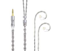 keephifi KBEAR IEM Cavo audio per auricolari, 6N Graphene+4N OFC placcato argento misto intrecciato per migliorare il suono per Essence Live-X My-Love-2 IEM King-RS (TFZ, 3,5 mm)