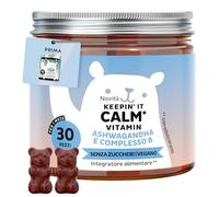 Keepin' It Calm Vitamin - Gommose con Ashwagandha - Sonno, Ansia e Stress - Complesso B con vitamine B12, B1, B2 e B6, L-teanina - 30 pezzi (1 mese) - Vegano, Senza zucchero - Bears with Benefits