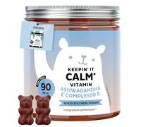 Keepin' It Calm Vitamin - Gommose con Ashwagandha - Sonno, Ansia e Stress - Complesso B con vitamine B12, B1, B2 e B6, L-teanina - 90 pezzi (3 mesi) - Vegano, Senza zucchero - Bears with Benefits