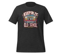 Keepin' It Old School Nostalgic Retro Vintage T-Shirt Adulto, Colore: grigio scuro., L