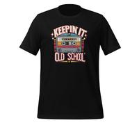 Keepin' It Old School Nostalgic Retro Vintage T-Shirt Adulto, Nero , XL