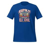 Keepin' It Old School Nostalgic Retro Vintage T-Shirt Adulto, True Royal., M