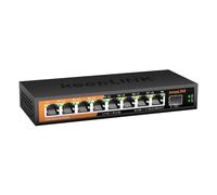 keepLiNK Switch 2.5 Gigabit, Switch Ethernet 8 Porte 2.5 Gbps con 1 Porta 10G SFP, Metallo Senza Ventola, Desktop e Montaggio a Parete, Compatibile con PC, Nas, AP Wireless