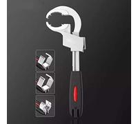 Keeplus Universal Adjustable Double-Ended Wrench, Adjustable Wrench Spanner Set, High Carbon Steel Multi-Function Universal Quick Snap Grip, Multifunctional Basin Wrench, Water Pipe Wrench