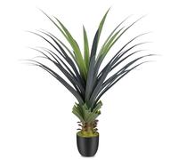Keeplush Piante Artificiali Agave con Spighe da 4 Piedi, Piante Artificiali Resistenti ai Raggi UV per Esterni, Piante Artificiali da 115cm per Interni, Perfette per la Veranda, Patio, Decorazione di