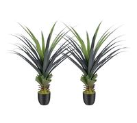 Keeplush Piante Artificiali di Agave Spinose da 4 Piedi, Piante Artificiali da Esterno Resistenti ai Raggi UV, 115cm Piccole Piante Artificiali da Interno Perfette per Ingresso Anteriore, Patio, Casa