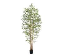 Keeplush Piante artificiali in bambù 180 cm, grandi con 1680 foglie realistiche e 6 tronchi di bambù vero; piante artificiali come reali per soggiorno, ufficio, camera da letto e decorazione per la