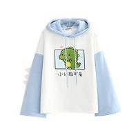 keepmore 小 さ な 怪物 Ragazze Amore delle Donne Kawaii Alfabeto Giapponese Dinosauri Manica Lunga/Felpa con Cappuccio/Manica Corta/Giacca/Maglione/Pullover Comodo Calore
