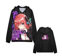 keepmore Anime The Quintessential Quintuplets Felpa con Cappuccio a Maniche Lunghe Felpe Pullover Nakano Ichika Nakano Nino Nakano Miku Nakano Yotsuba Nakano Itsuki