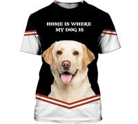 keepmore La mia casa è Dove c'è Il Mio Cane Magliette Labrador Magliette Stampate in 3D Divertenti Motivi con Cani Magliette Unisex