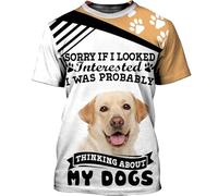 keepmore La mia casa è Dove c'è Il Mio Cane Magliette Labrador Magliette Stampate in 3D Divertenti Motivi con Cani Magliette Unisex