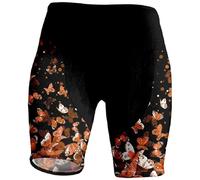 keepmore Pantaloncini da Ciclismo da Donna con Stampa a Farfalla e Imbottitura in Gel 3D Pantaloncini da Ciclismo MTB Road Bike Traspiranti ad Asciugatura Rapida