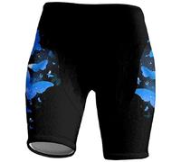 keepmore Pantaloncini da Ciclismo da Donna con Stampa a Farfalla e Imbottitura in Gel 3D Pantaloncini da Ciclismo MTB Road Bike Traspiranti ad Asciugatura Rapida