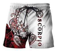 keepmore Pantaloncini da Spiaggia Stampati in 3D Viking Scorpion per Costumi da Bagno da Surf da Uomo Pantaloncini da Spiaggia Estivi ad Asciugatura Rapida con Tasche