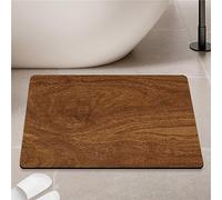 keepmore Tappetino da bagno in pietra diatomite Antiscivolo Tappetini da bagno ad asciugatura rapida Vena di legno Tappetino da doccia diatomaceo Tappetino da pavimento assorbente fuori doccia