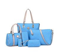 KEEPOP Borsa a mano da donna, set da 6 pezzi in pelle PU multiuso.
