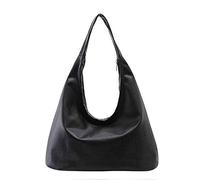 KEEPOP Borsa Hobo da donna, in pelle PU, borsa a tracolla di design, Nero , 1