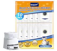 KEEPOW 10 Pezzi Sacchetti per Aspirapolvere per ECOVACS DEEBOT T30/T30 OMNI Aspirapolvere, Accessori Ad Alta Capacità da 3L, Sacchetti Ricambio Antibatterico a 4 Strati Filtrato