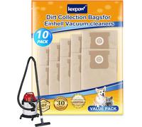 KEEPOW 10 sacchetti per aspirapolvere da 12 l per Einhell TC-VC 1815 1812S 1812/1S