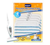 KEEPOW 4 Panni di Ricambio per Black & Decker Steam Mop | in Microfibra, Lavabili e Riutilizzabili, Compatibili con Molti Modelli, Alta Assorbenza, per Diversi Pavimenti