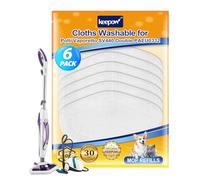 KEEPOW 6 Panni Ricambi per Polti Vaporetto PAEU0332, Panni Lavabili in Microfibra Compatibili con Polti Vaporetto SV440 Double, SV450, SV460, Smart 100 T / 120, Riutilizzabili per Tutti i Pavimenti