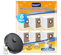 KEEPOW 6 per Eufy L60 sacchetto per la polvere, accessori per sacchetto per la polvere per Eufy Clean L60 SES / L50 robot aspirapolvere, 2.5L sacchetto per la polvere di grande capacità per Eufy L60