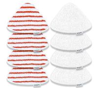 KEEPOW 8 Pezzi Panno di Ricambio per Pulitore a Vapore per Vileda Steam, Panni di Ricambio per Pulitore a Vapore per Vileda Steam PLUS, 4 Rossi e 4 Bianchi KEEPOW 8 Pezzi Panno di Ricambio per